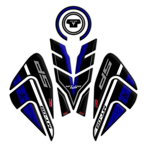 Kit protège-réservoir noir-bleu pour Yamaha MT-09 SP 2021-2023