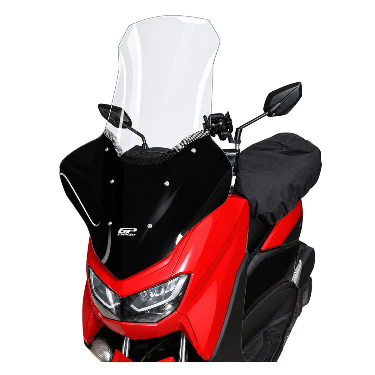 Touring Windschutzscheibe Lang mit Handschützern Transparent 82 cm für Yamaha NMAX 125 / NMAX 155 2021-2024