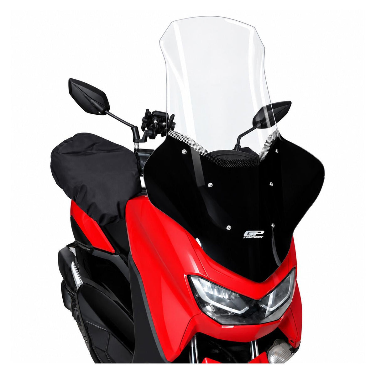 Touring Windschutzscheibe Lang mit Handschützern Transparent 82 cm für Yamaha NMAX 125 / NMAX 155 2021-2024
