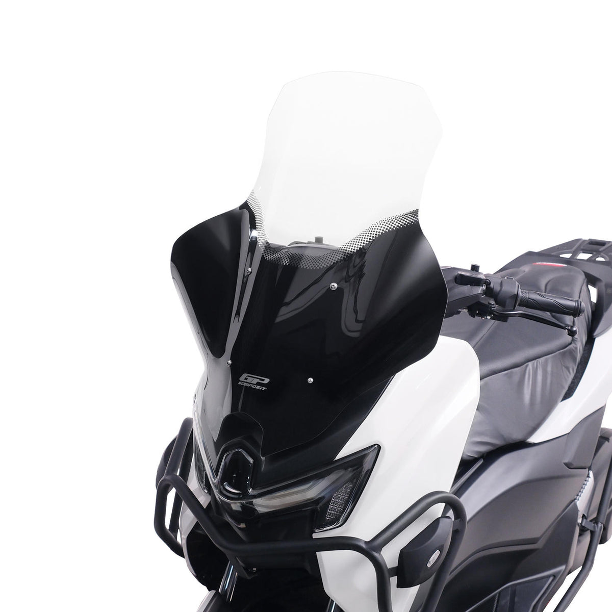 Clear Silkscreened Windshield with Handguards 82 cm for Yamaha NMAX 125 / NMAX 155 2025-2026