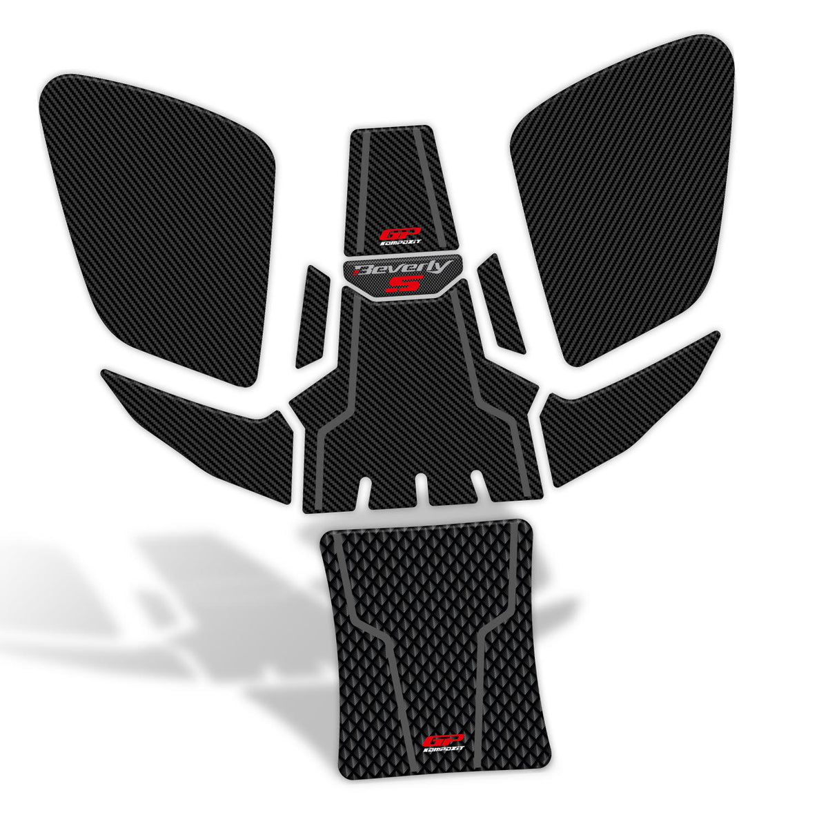 Carbon Tank Pad Kit for Piaggio Beverly S 400 2021-2023