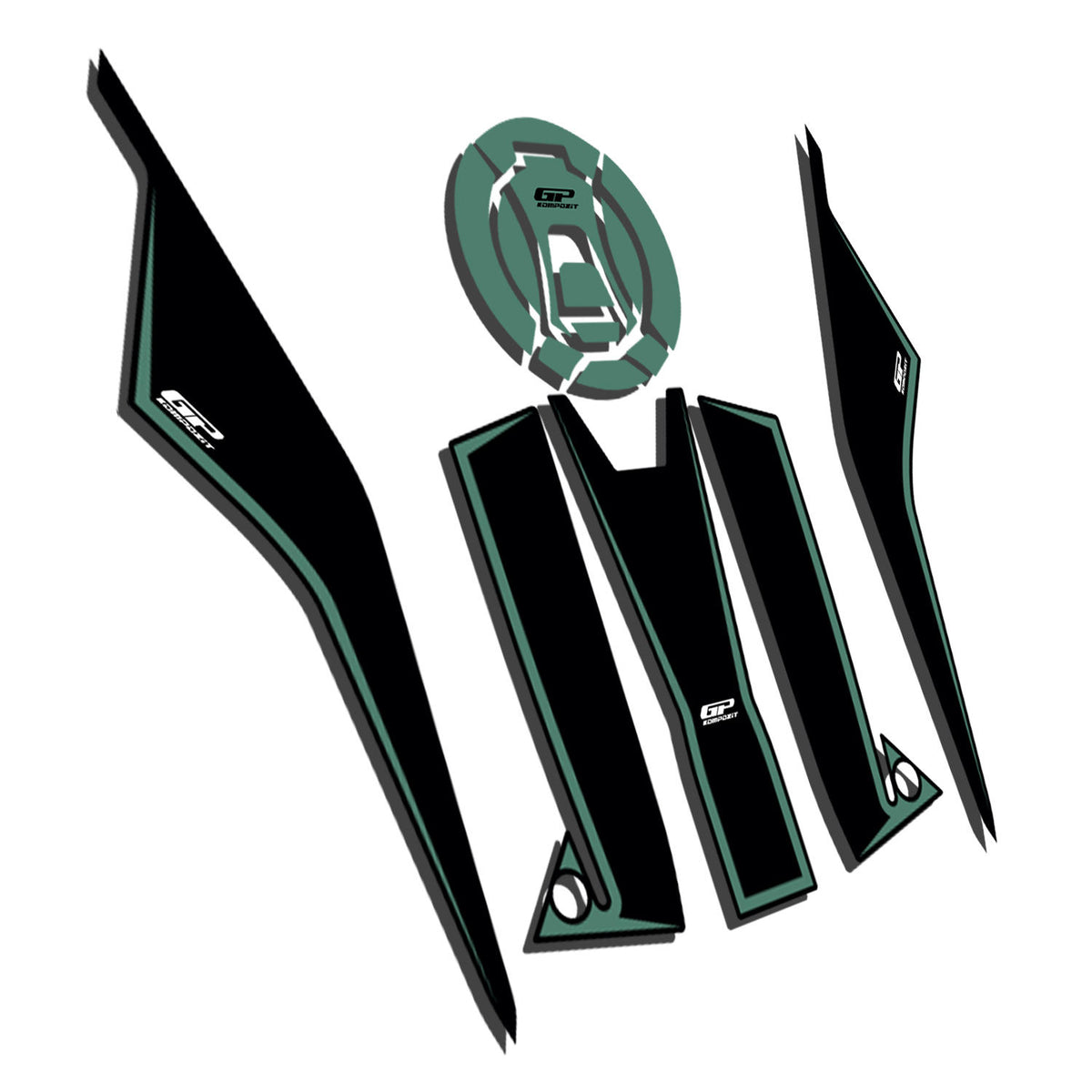 Kit Paraserbatoio Verde per Zontes ZT368T-G 2026 – GP Kompozit
