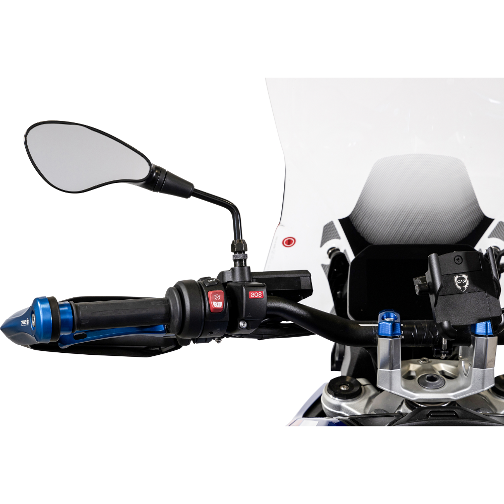 Universal Left Handlebar Mirror – Black Adjustable 200mm