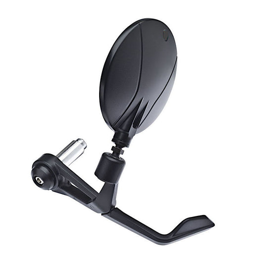 Bar End Rearview Mirror with Integrated Lever Guard "Black Star" – Cod. 7794 DX