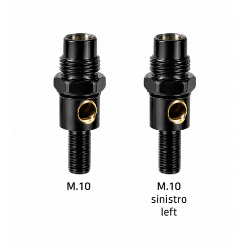 Kit 2 Pinze Universali Cromo/Nero M10x1,25 DX + SX per Retrovisori