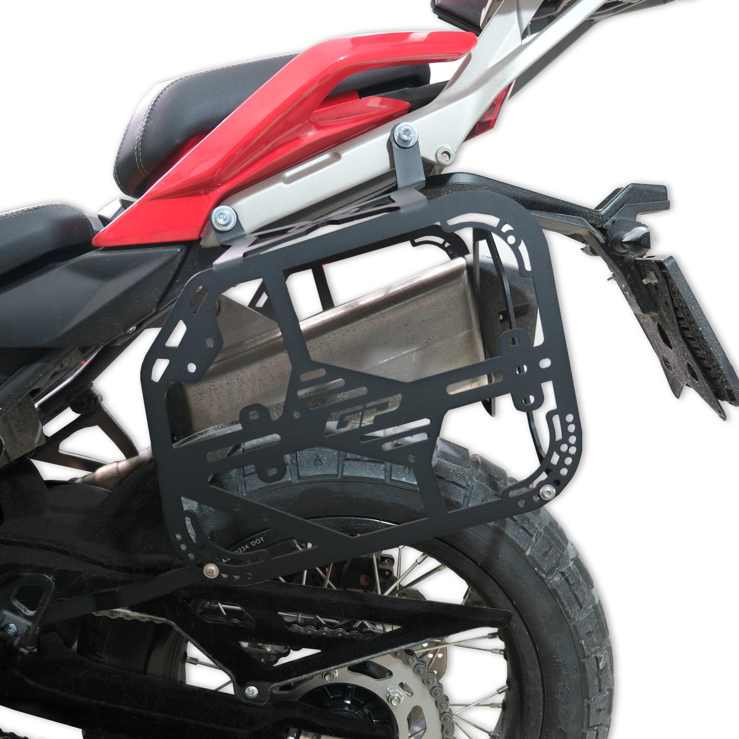 Telaietto porta valigie GP Kompozit montato su Benelli TRK 702