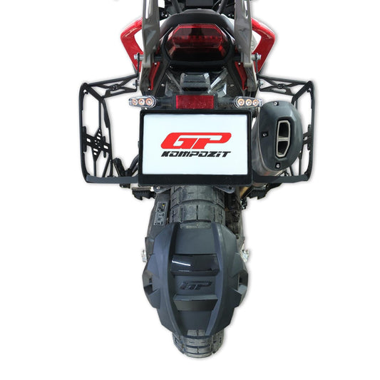 Telaietti Porta Valigie Laterali Neri montati su Benelli TRK 702 X