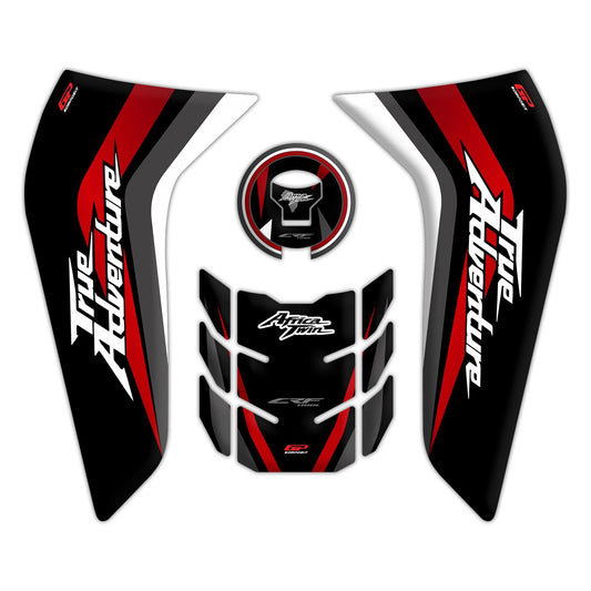 Tank Pad Set Red Compatibile per Honda Africa Twin CRF1100L L1 - GP Kompozit