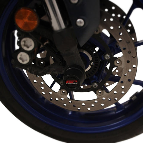 Black Front and Rear Axle Sliders Kit for Yamaha YZF-R7 2021-2024
