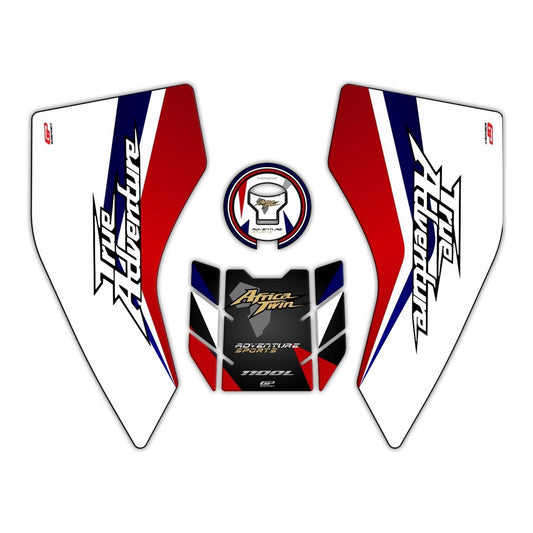 Kit paraserbatoio tricolore GP Kompozit Honda Africa Twin CRF1100L Adventure