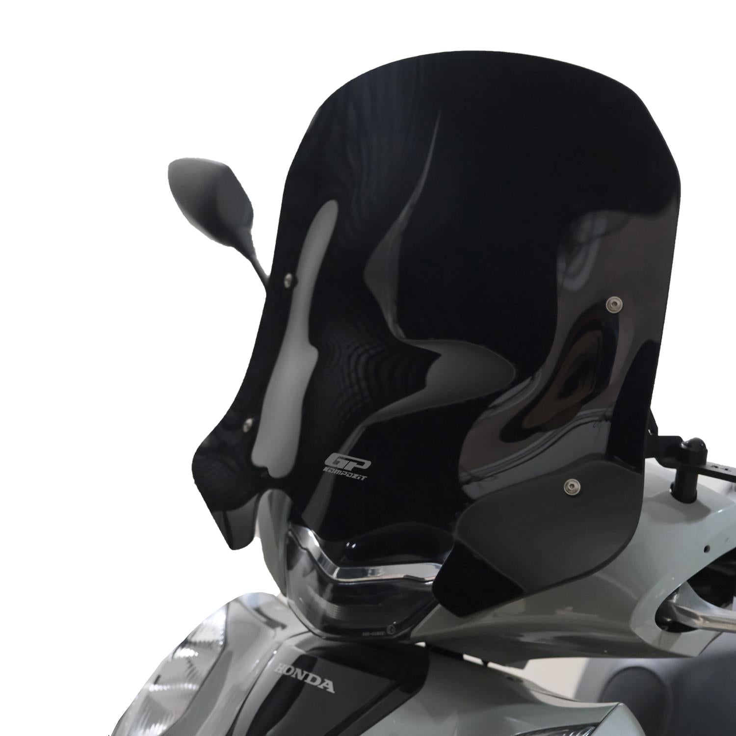 Cupolino nero montato su Honda SH125i 2024-2026