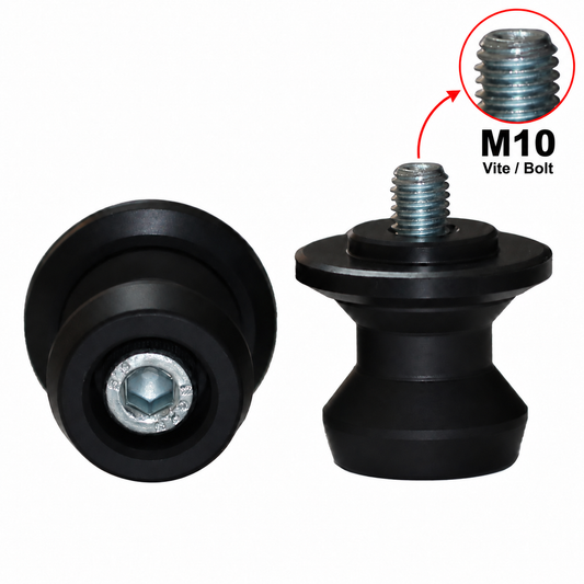 Nottolini universali neri M10 con ingrandimento della vite – Vite / Bolt