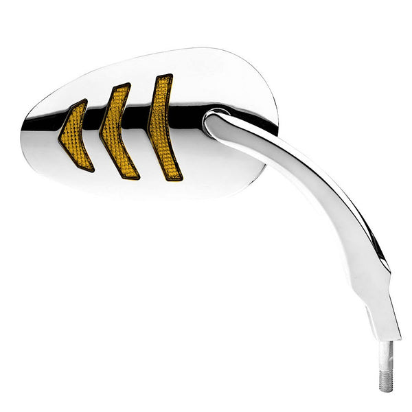 Retrovisore Destro Cromato con LED Sequenziale per Harley-Davidson / Buell