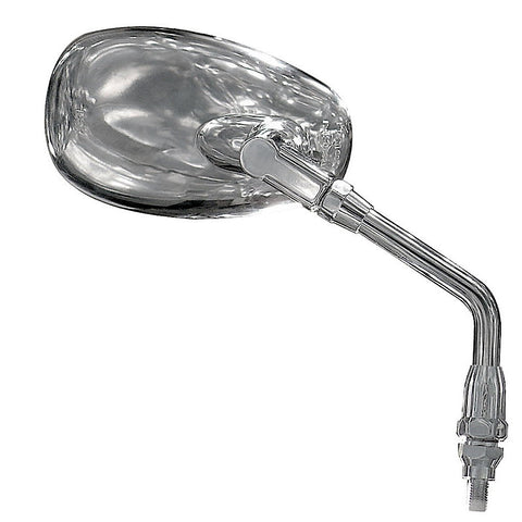 Right Chrome Rearview Mirror Moto Guzzi California / Breva / Griso / Norge / V7 Classic / V9 with Refined Clamp