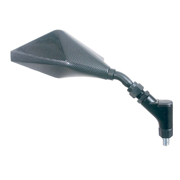 Universal Handlebar Racing Right Mirror – Carbon Look Aluminum