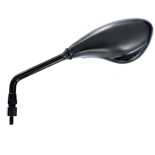 Universal Left Handlebar Mirror - Black Aluminum 250mm